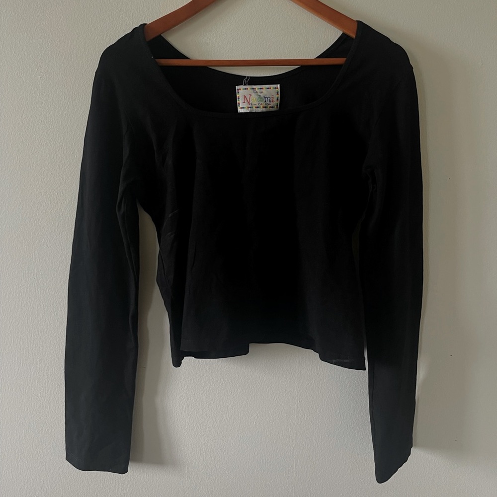 Designs by Naomi Long-Sleeve Black Top